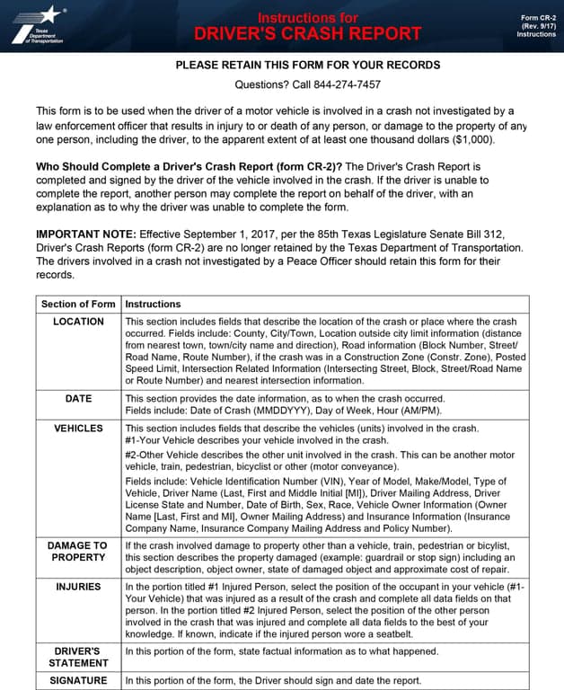 TX CR-2 – Texas Certificate of Restoration